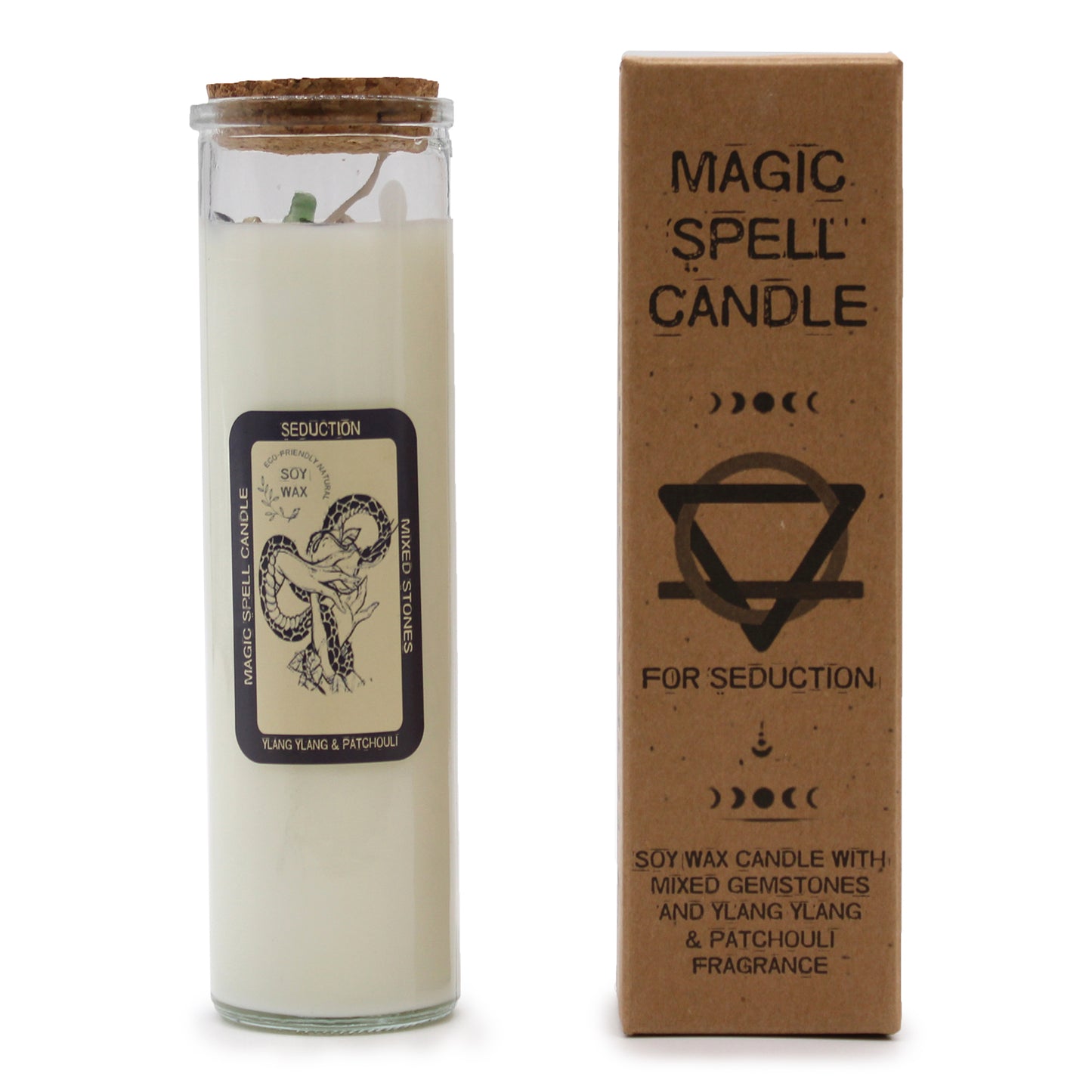 🔮 Magic Spell Candles – Hand-Poured Soy Wax with Gemstone Crystals & Intuitive Fragrances