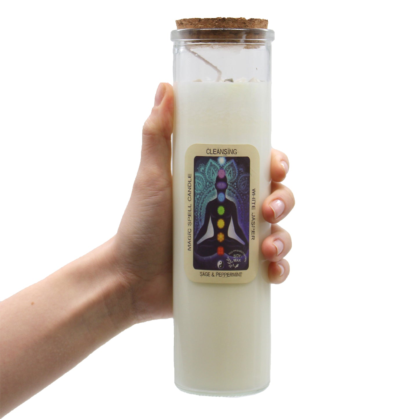 🔮 Magic Spell Candles – Hand-Poured Soy Wax with Gemstone Crystals & Intuitive Fragrances