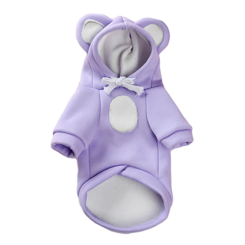 Warm Pet Sweater - Soft Cotton Dog Hoodie for Winter - Cat & Dog Clothes for Small, Medium, Large Pets Ditzy Petunia