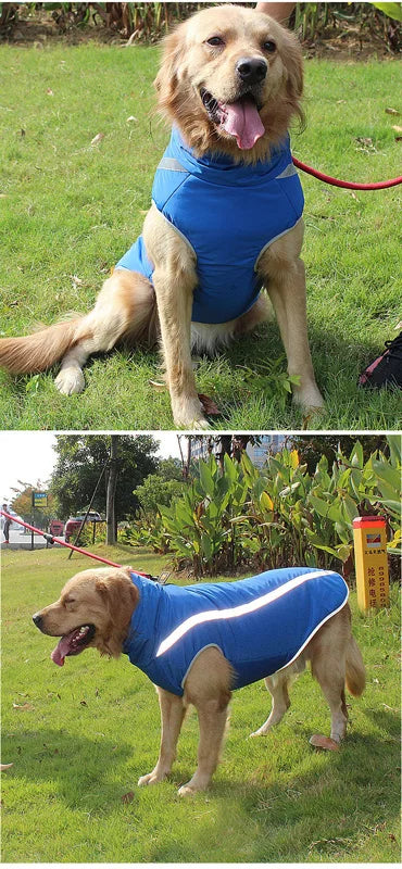 Waterproof Winter Dog Clothes for Large Dogs | Warm Big Dog Jackets | Padded Fleece Pet Coat with Safety Reflective Design | Durable Dog Clothing Ditzy Petunia