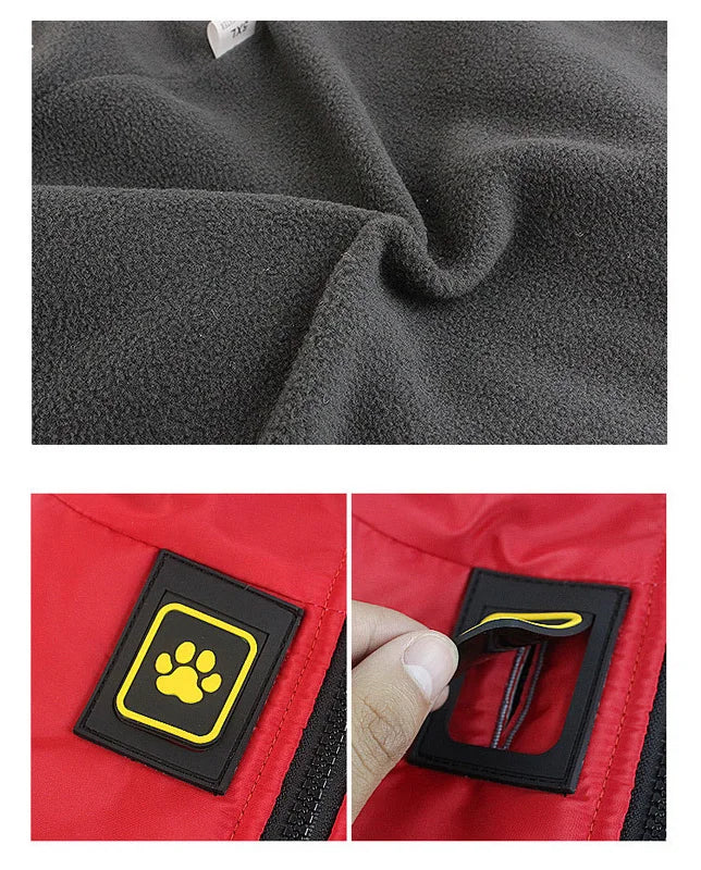 Waterproof Winter Dog Clothes for Large Dogs | Warm Big Dog Jackets | Padded Fleece Pet Coat with Safety Reflective Design | Durable Dog Clothing Ditzy Petunia