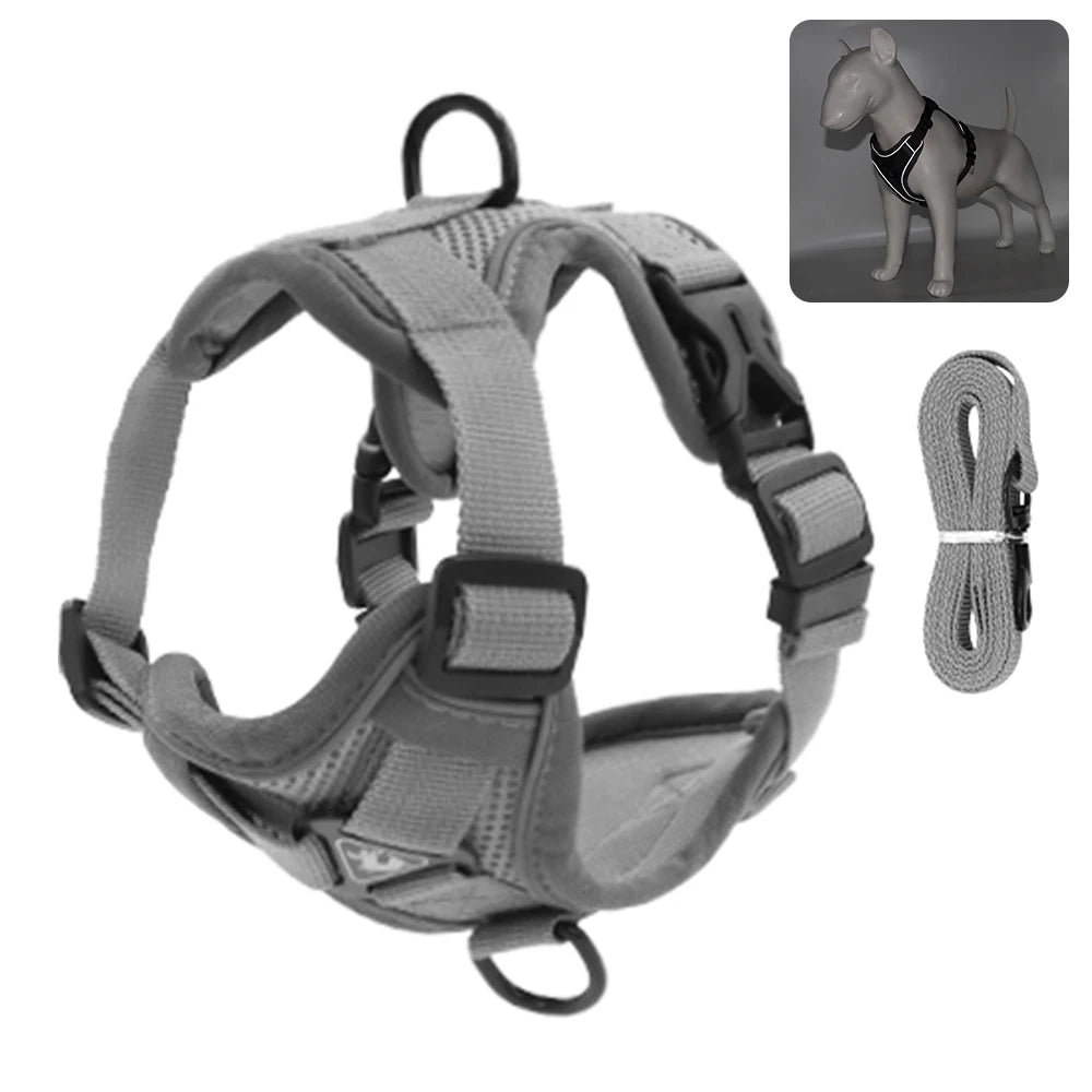 Reflective Padded Cat Harness with Ribbon Detail & Leash – Adjustable & Comfortable Nylon Vest for Cats