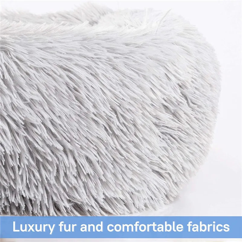 Luxury Plush Dog Bed - Washable Calming Pet Bed : XXL (110x90 cm)