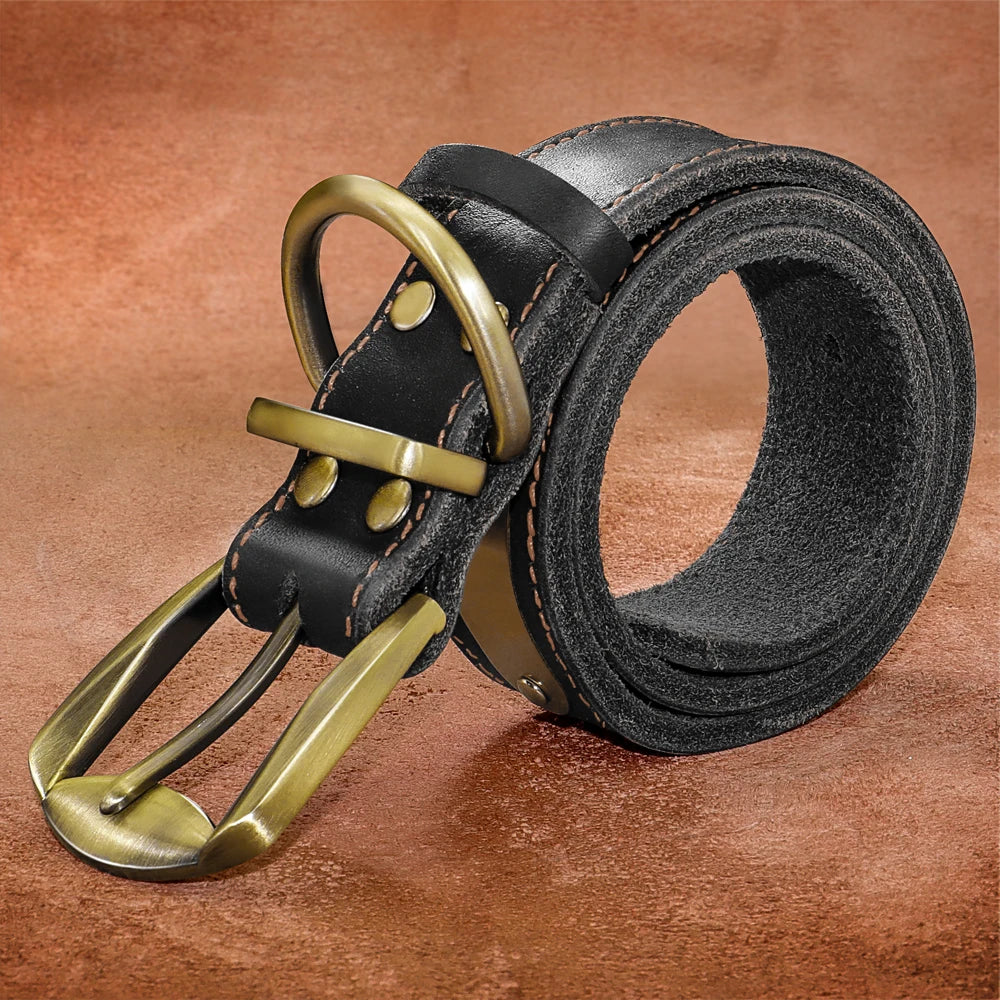 Personalized Genuine Leather Dog Collar & Leash Set – Adjustable & Durable for Small to Large Breeds