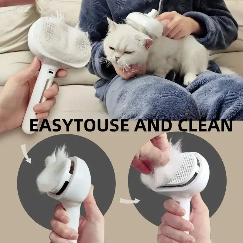Pet Grooming Spray Comb – Remove Floating Hair, Fluffs, and Tangles | Water Steam Styling Tool for Dogs & Cats | Pet Hair Care Accessories Ditzy Petunia