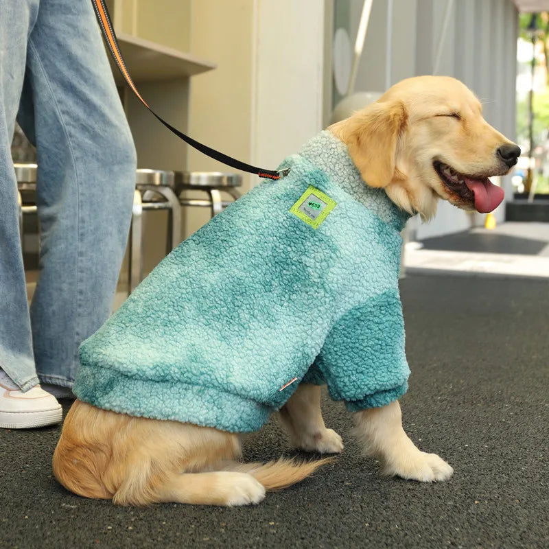 Warm Gradient Dog Jacket - Lamb's Wool Winter Coat for Dogs | Thick, Windproof, and Stylish Pet Clothing Ditzy Petunia