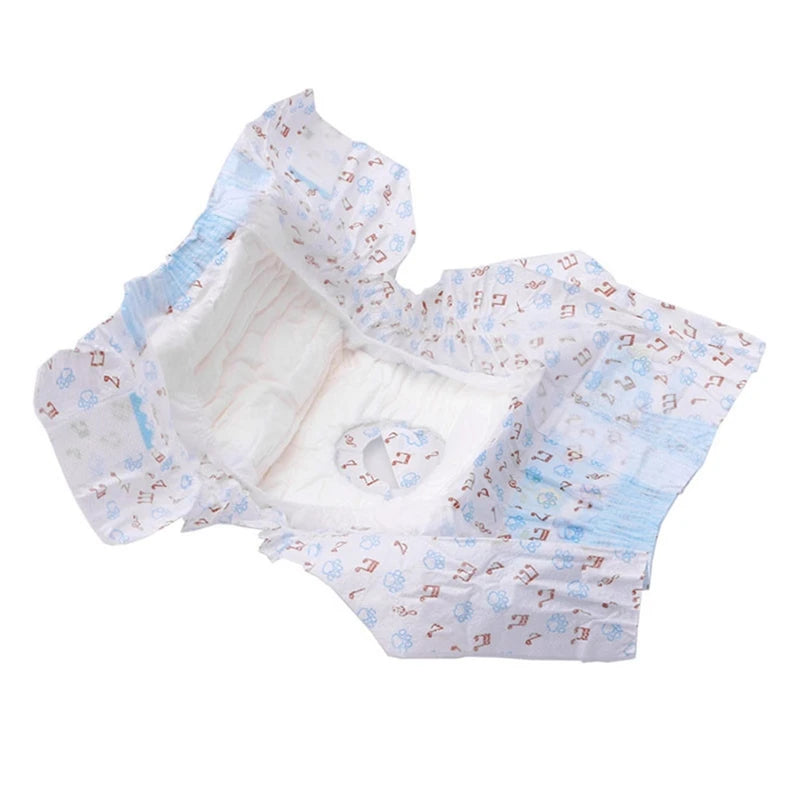 10PCS/pack Super Absorption Physiological Pants Dog Diapers For Dogs Pet Female Dog Disposable Leakproof Nappies Puppy Ditzy Petunia