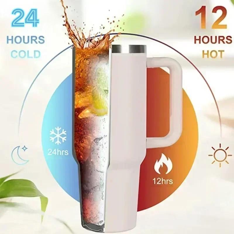 1200ml Stainless Steel Vacuum Flask - Thermos for Hot & Cold Drinks | Leak-Proof, Portable, Eco-Friendly Ditzy Petunia