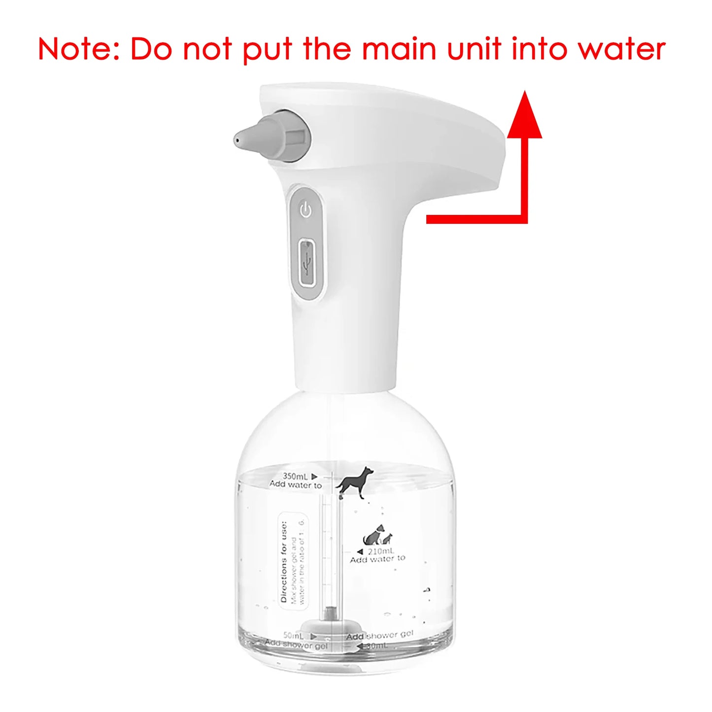 Automatic Pet Foaming Soap Dispenser – USB Rechargeable Cat & Dog Shampoo Machine Ditzy Petunia
