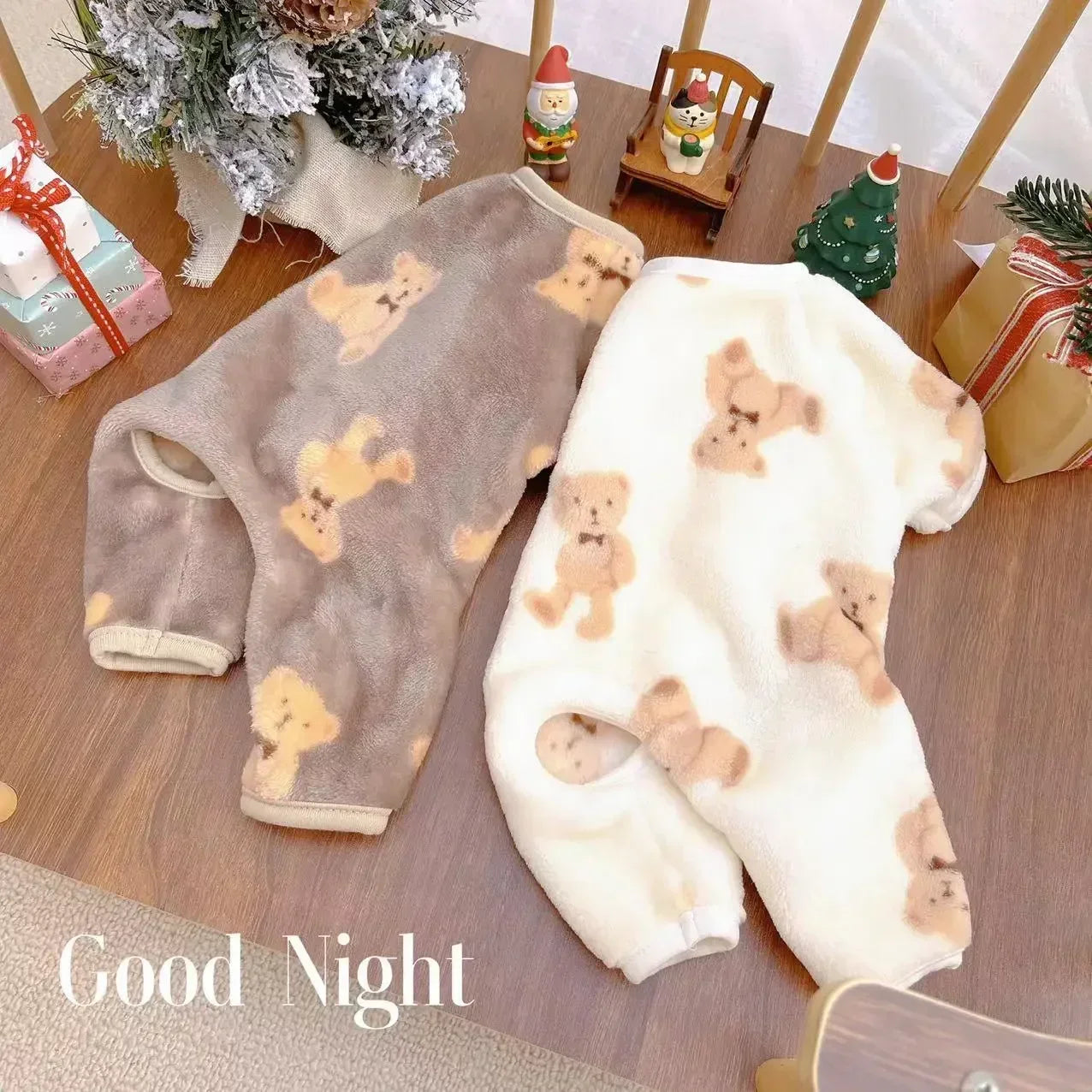 ๐พ Cozy Plush Jumpsuit for Dogs & Puppies โ Warm Velvet Pet Pajamas for Autumn & Winter