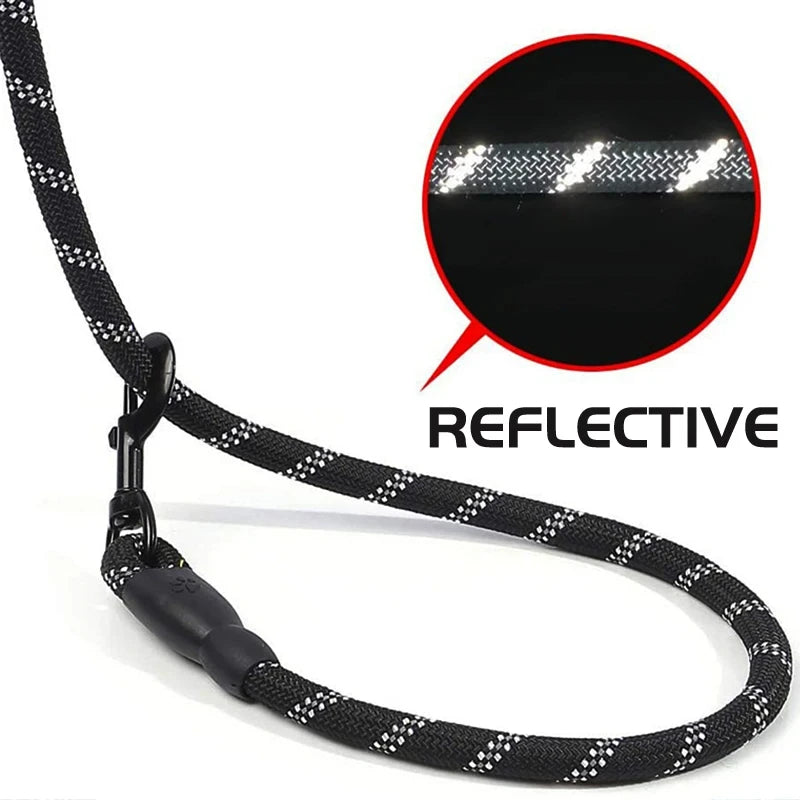Heavy-Duty Reflective Nylon Dog Leash – 150cm / 200cm / 300cm