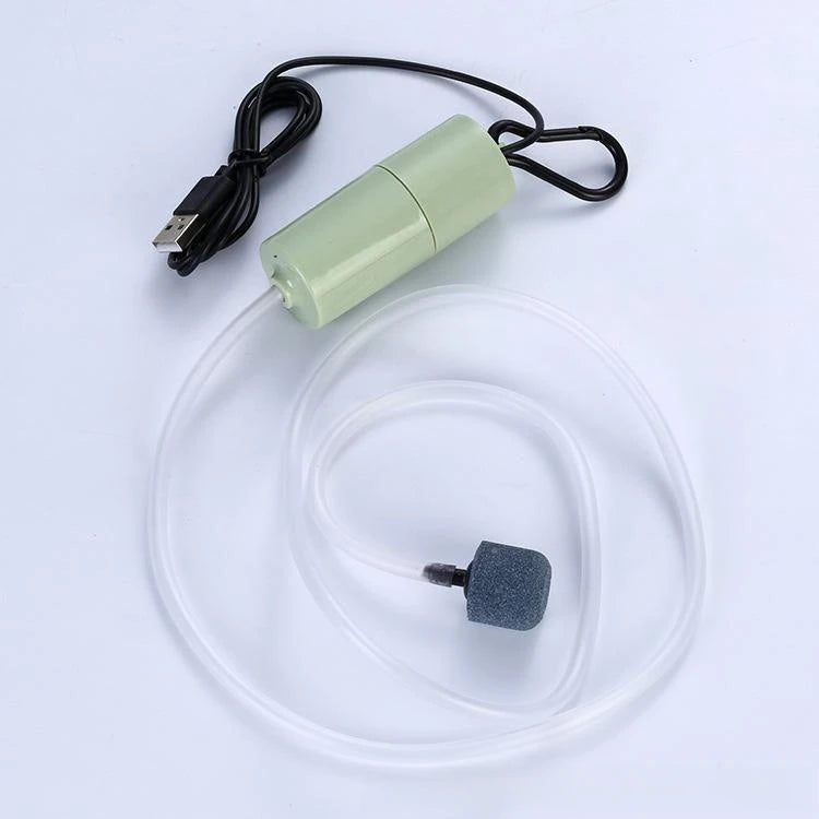 Silent USB Aquarium Air Pump – Mini Oxygenator & Portable Air Compressor for Fish Tanks