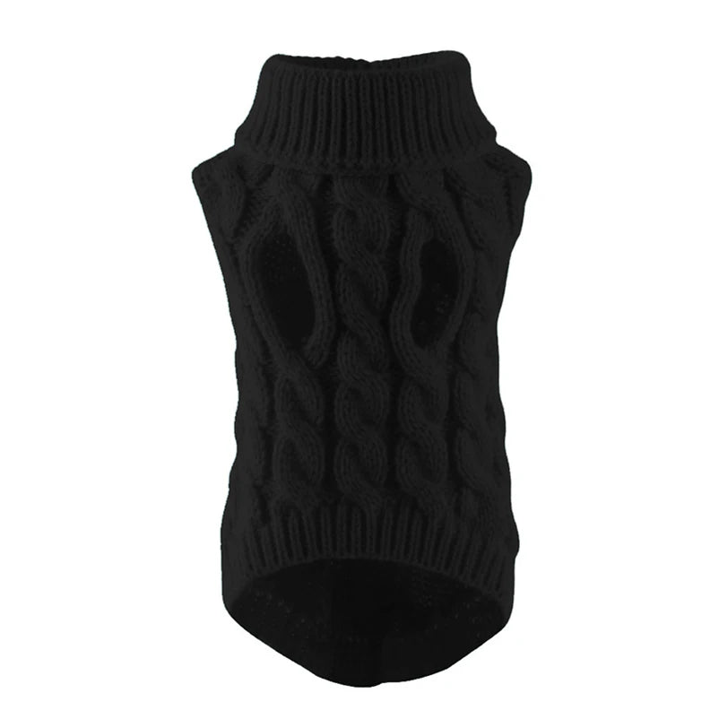 Turtleneck Dog Sweater - Warm Winter Clothes for Small Dogs & Cats | Chihuahua & Yorkie Coat