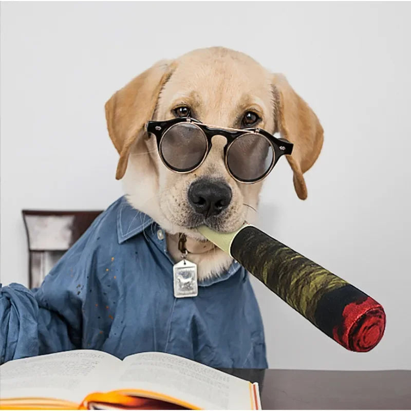 Interactive Dog Joint Sound Puppy Toys Cigar For Small Resistant Squeak Dogs Indestructible Dog Plush Chewing Toy Pet Bite Toys