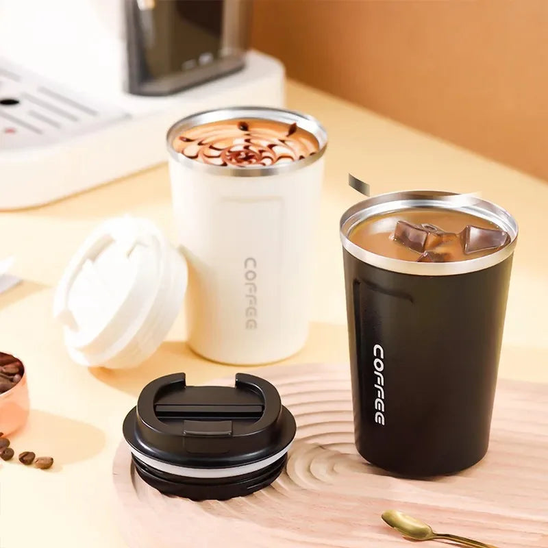 510ml Stainless Steel Thermo Mug – Leak-Proof Travel Coffee Cup for Hot & Cold Drinks Ditzy Petunia