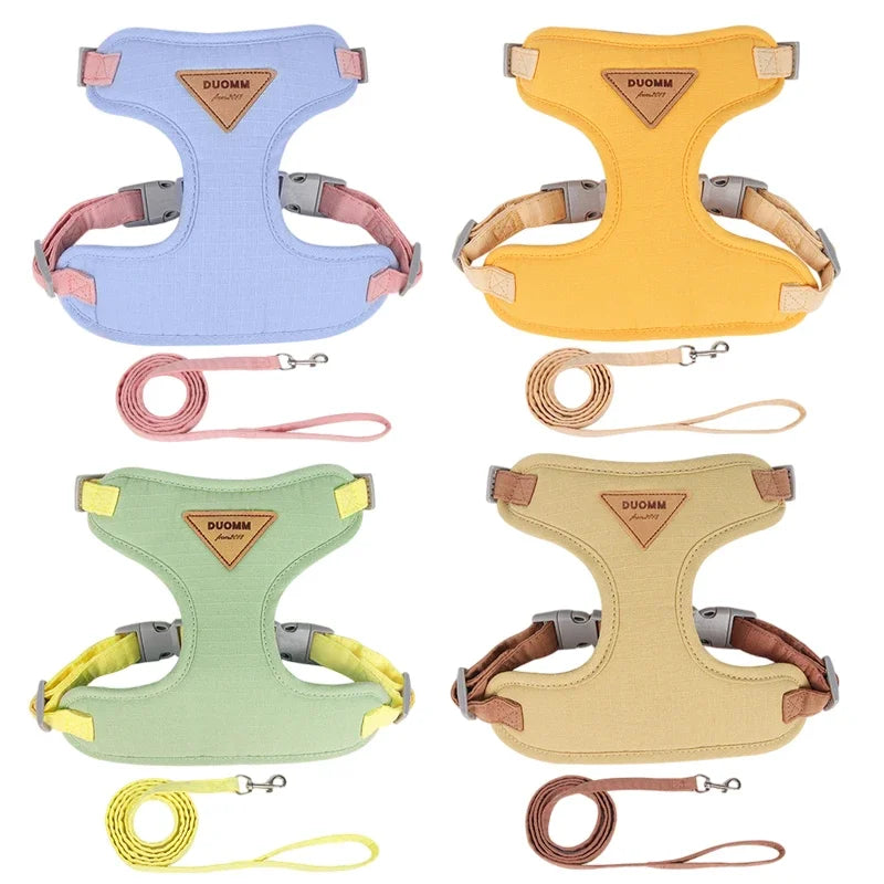 Breathable Puppy Harness Leash Set for Small Dogs & Cats - French Bulldog, Chihuahua, Poodle Pet Supplies Ditzy Petunia