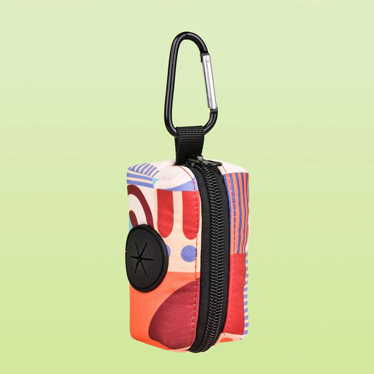 Durable Dog Poop Bag Dispenser with Metal Carabiner - Random Pattern Design (Without Poo Bag And Leash) Ditzy Petunia