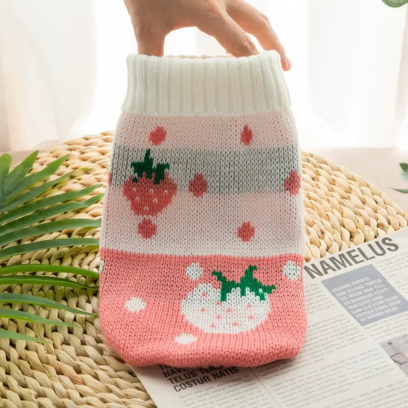 Warm Pet Dog Sweaters – Winter Clothes for Small Medium Dogs, Knitted Coat for Puppies, Cats (Chihuahua, Yorkie, French Bulldogs)