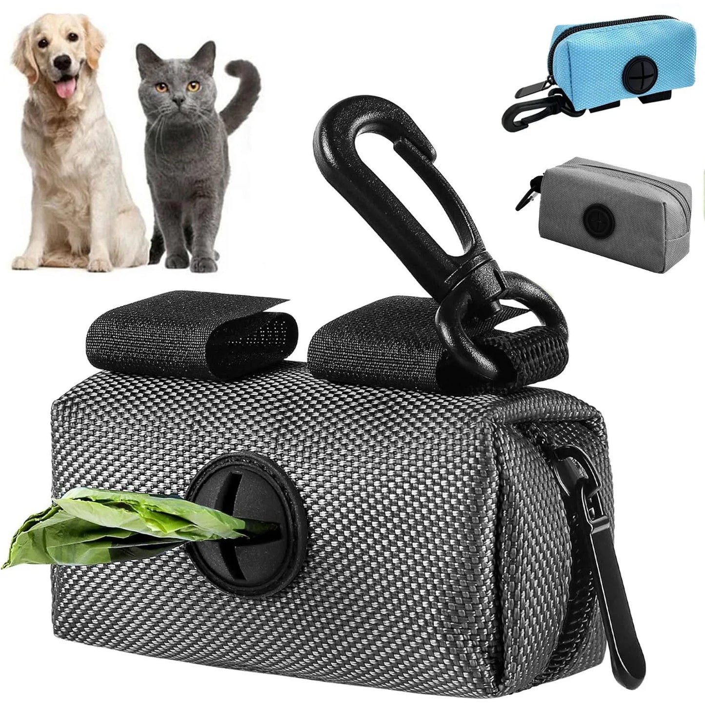 Dog Poop Bag Dispenser - Portable Waste Bag Holder for Outdoor Pet Cleanup Ditzy Petunia