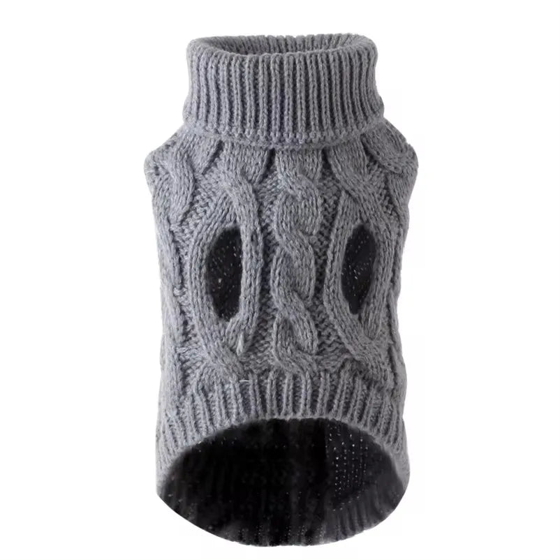 Turtleneck Dog Sweater - Warm Winter Clothes for Small Dogs & Cats | Chihuahua & Yorkie Coat