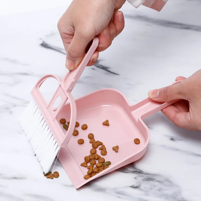 Mini Broom & Dustpan Set for Small Pets – Cleaning Tools for Cat, Rabbit, Hamster, Guinea Pig, and More