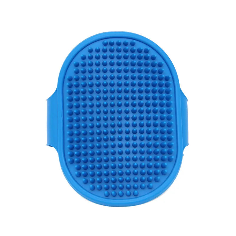 Dog Grooming Brush Pet Shampoo Comb Soft Rubber Glove Hair Grooming Massage Comb with Adjustable Strap for Short Long Hair Dogs Ditzy Petunia