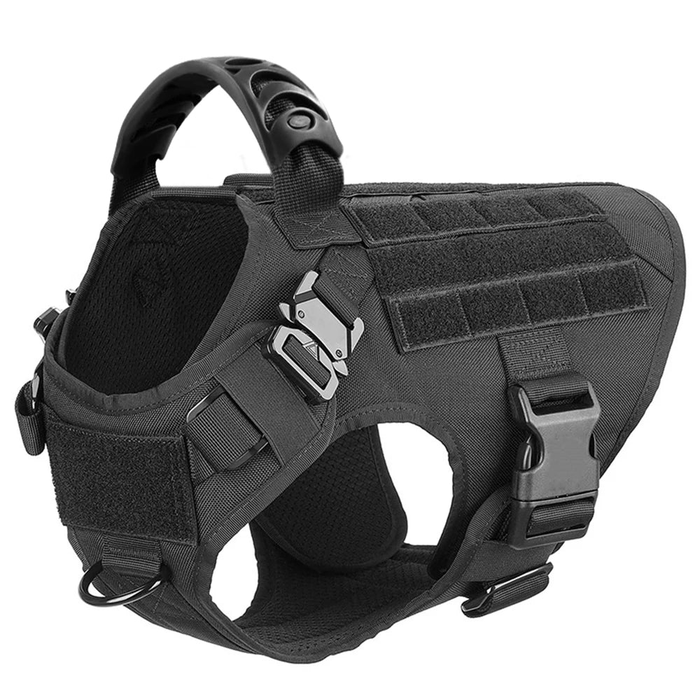 Adjustable Dog Vest Harness – Padded Nylon No-Pull Harness for Adult Dogs