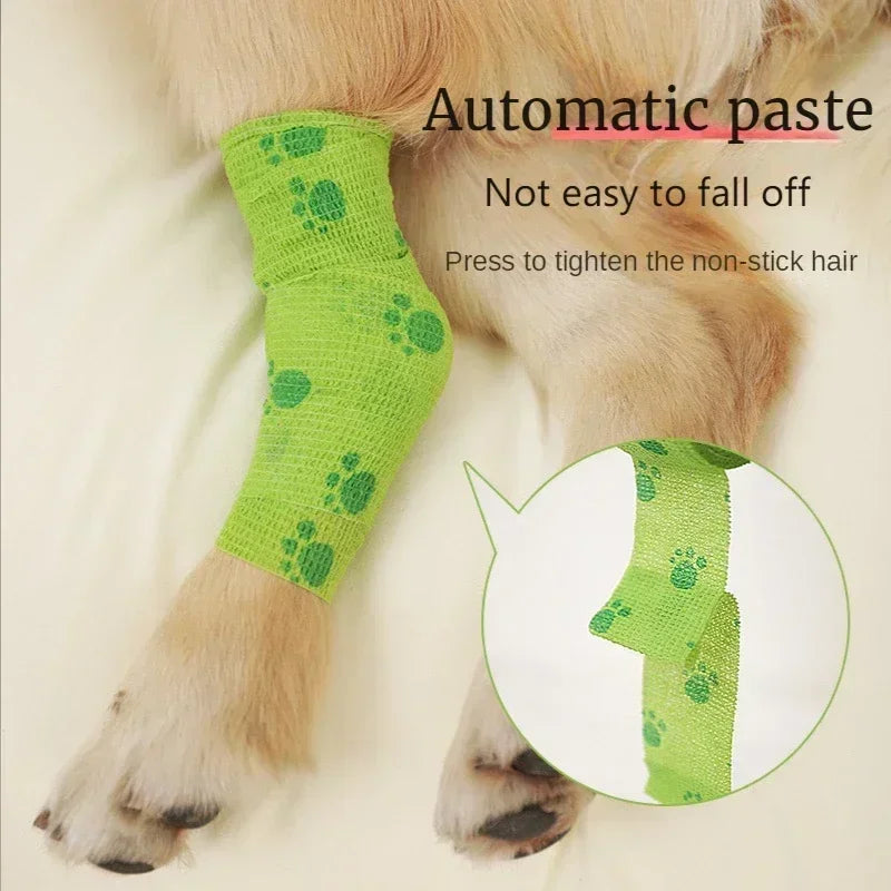 Breathable Elastic Pet Bandage Wrap – Self-Adhesive Tape for Feet, Ankle, Finger, and Knee Protection | Anti-Dirt and Durable Design Ditzy Petunia