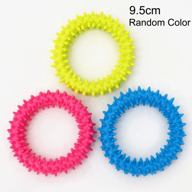 š¾ Spiked Rubber Dog Chew Toy ā Teeth Cleaning & Training Ball