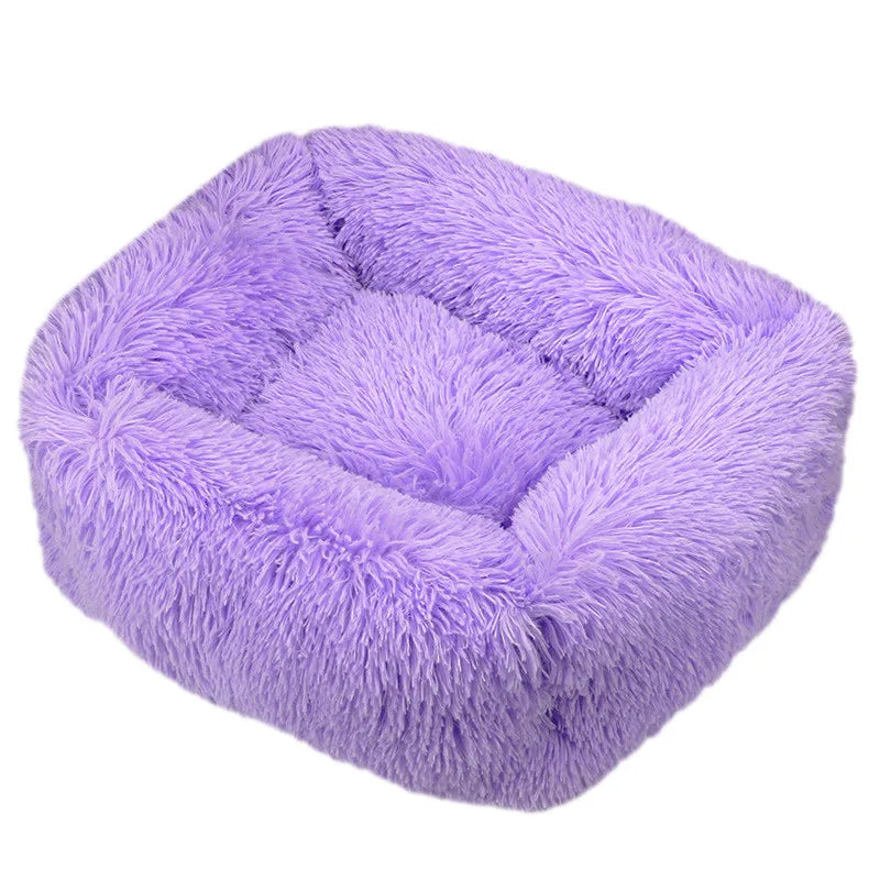 Luxury Plush Dog Bed - Washable Calming Pet Bed for Small, Medium, and Large Dogs Ditzy Petunia
