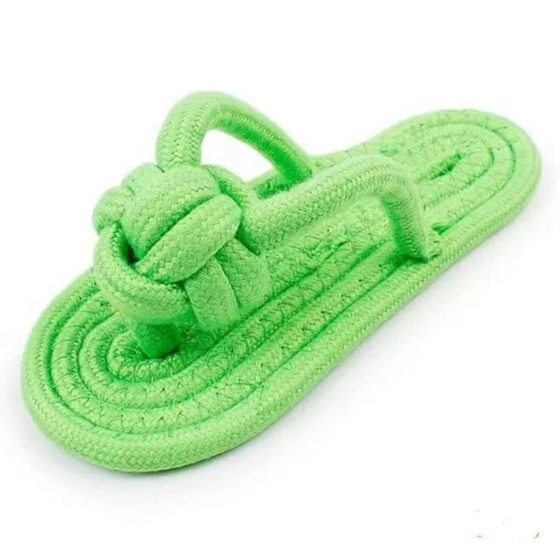 🐶 Funny Slipper-Shaped Rope Chew Toy – Durable Cotton Molar Toy for Dogs