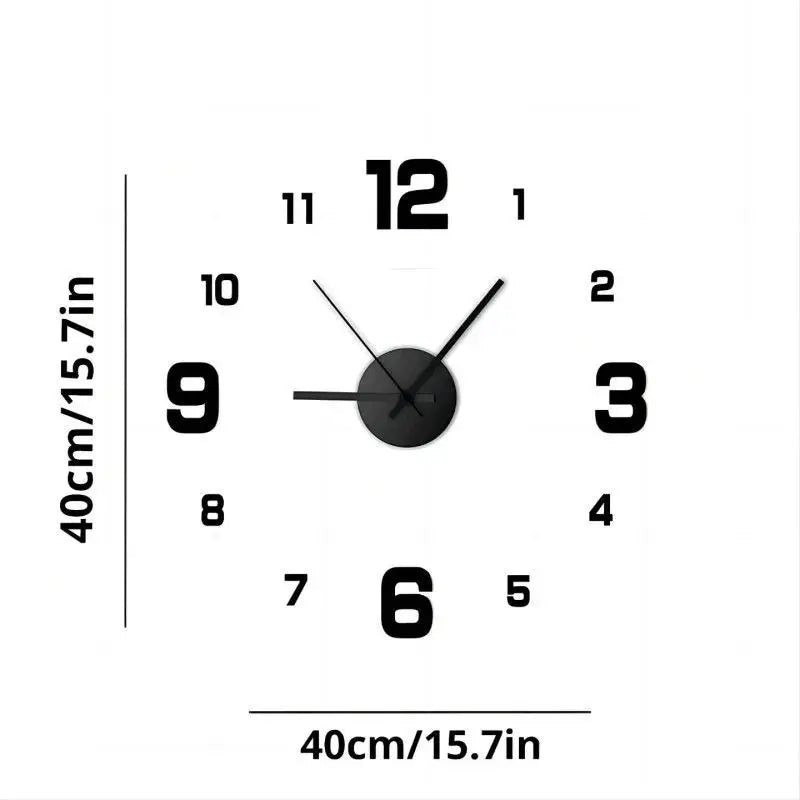 Creative Frameless DIY Wall Clock – Silent Home Décor for Living Room, Office, or Bedroom | Modern Wall Decal Design Ditzy Petunia