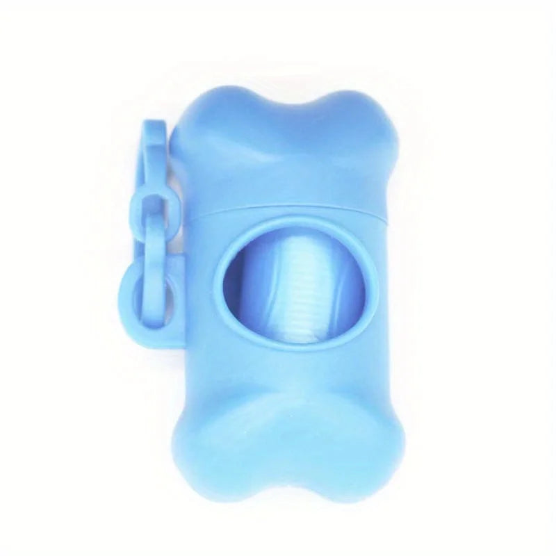🦴 Portable Bone-Shaped Dog Waste Bag Holder – Includes Disposable Bags for Outdoor Walks