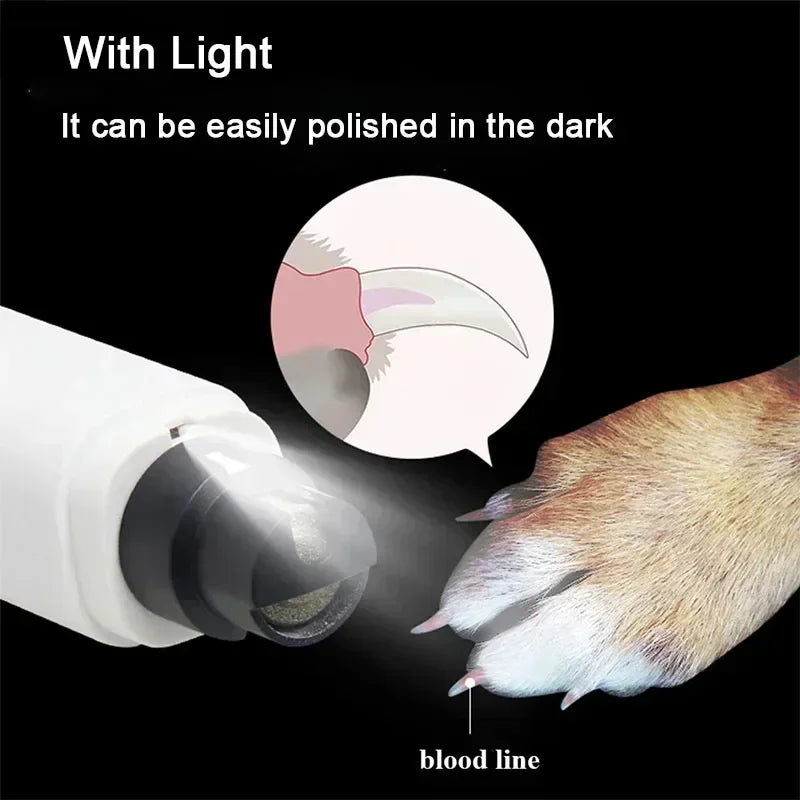 Electric Dog Nail Clippers – Rechargeable Nail Grinder with USB Charging & LED Light | Quiet Pet Grooming Tool for Dogs & Cats Ditzy Petunia
