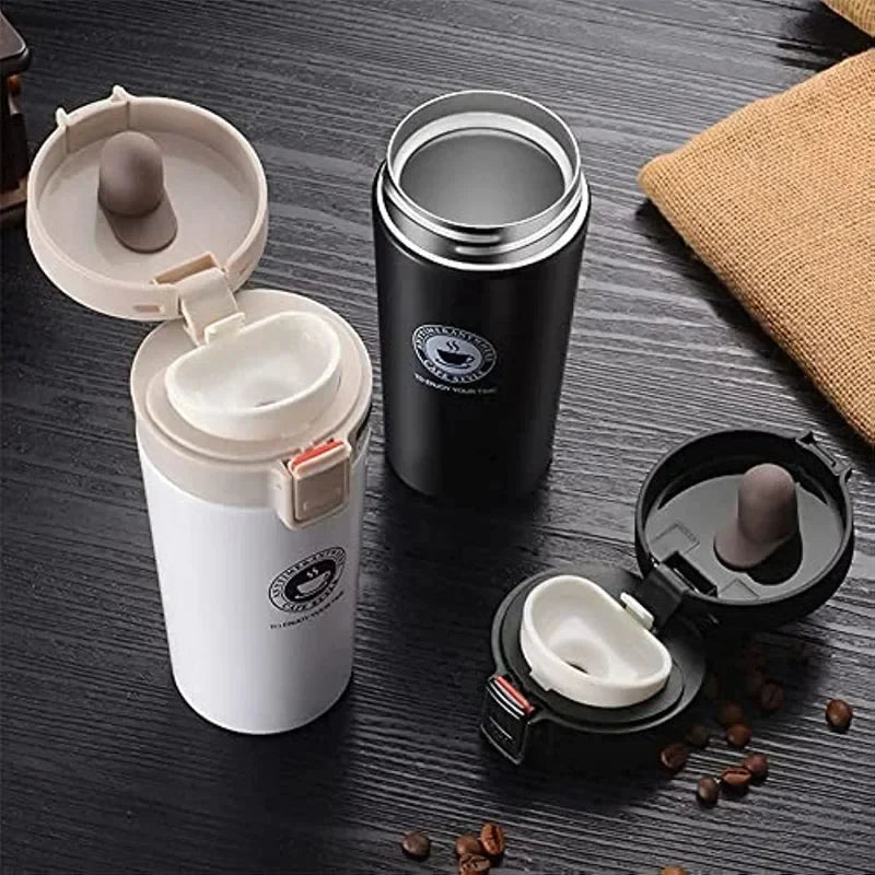 Stainless Steel Vacuum Flask – Leak-Proof Travel Mug for Hot & Cold Drinks (380ml/500ml) Ditzy Petunia