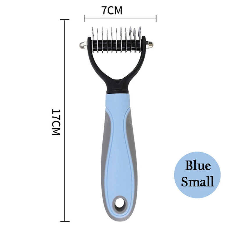 Professional Pet Deshedding Brush for Dogs and Cats - Fur Knot Cutter & Grooming Comb