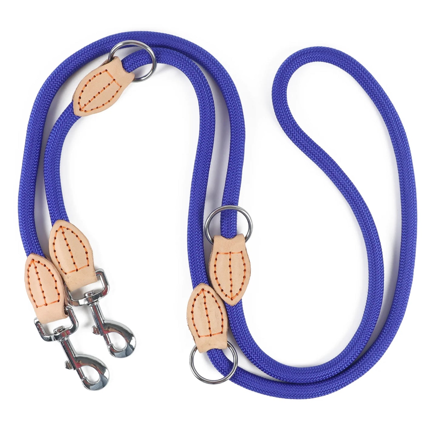 Hands-Free Double Dog Leash – Personalized, Luxury Nylon Leash for Small & Large Dogs