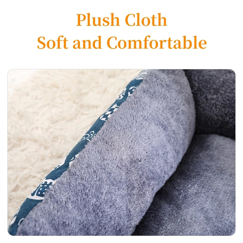 Cozy Plush Pet Bed Mat with PP Cotton Fill – Non-Slip, Machine Washable Fiber Mat for Dogs & Cats Ditzy Petunia