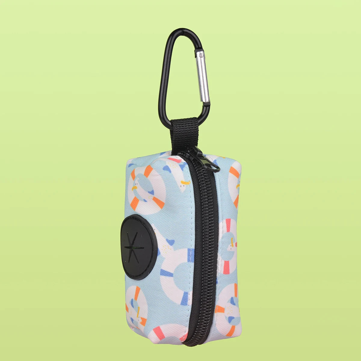 Durable Dog Poop Bag Dispenser with Metal Carabiner - Random Pattern Design (Without Poo Bag And Leash) Ditzy Petunia