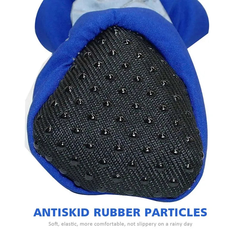 4pcs Anti-skid Waterproof Dog Boots – Warm, Non-Slip Paw Protectors for Small and Medium Dogs