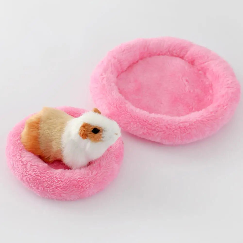 Warm Round Hamster Bed, Flannel Sleeping Nest for Small Pets (Hamster, Rabbit, Chinchilla)