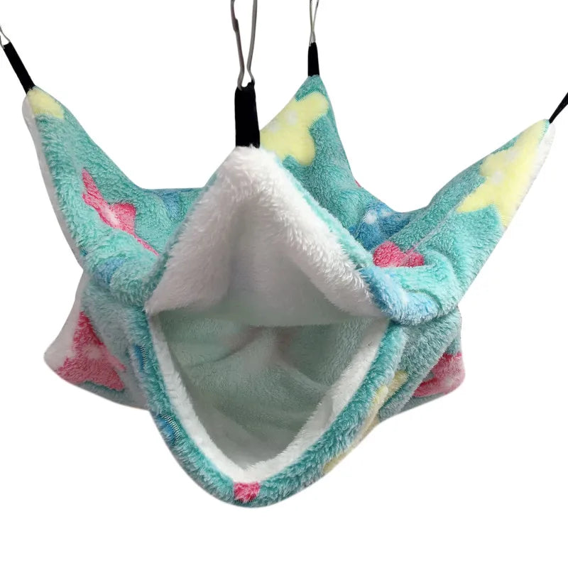 Hamster Hideout Cage Fleece Hammock, Guinea Pig, Sugar Glider, Rat Sleeping Bed