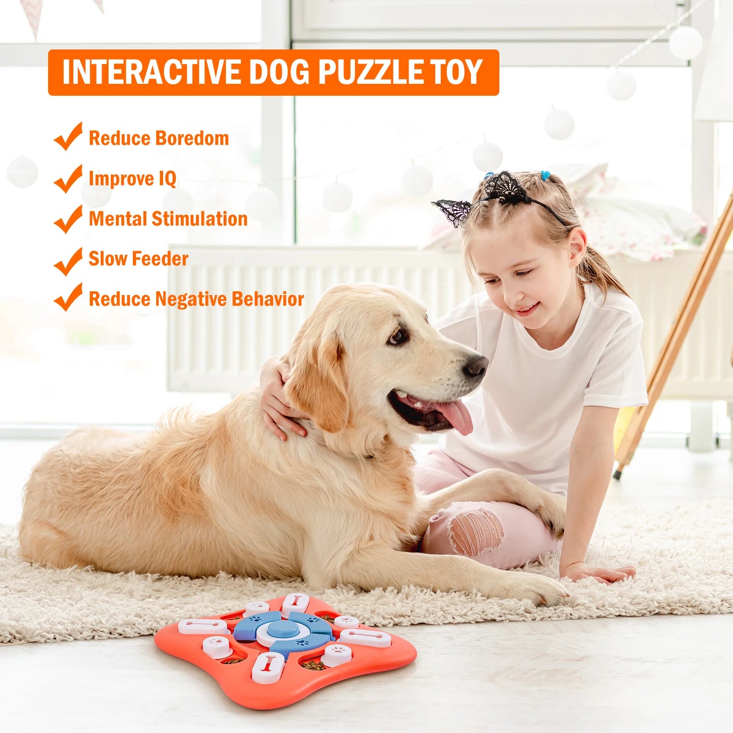 Dog Puzzle Toys for IQ Training & Mental Enrichment | Interactive Treat Dispensers for Large, Medium & Small Dogs | Dog Puzzle Toy for Mental Stimulation