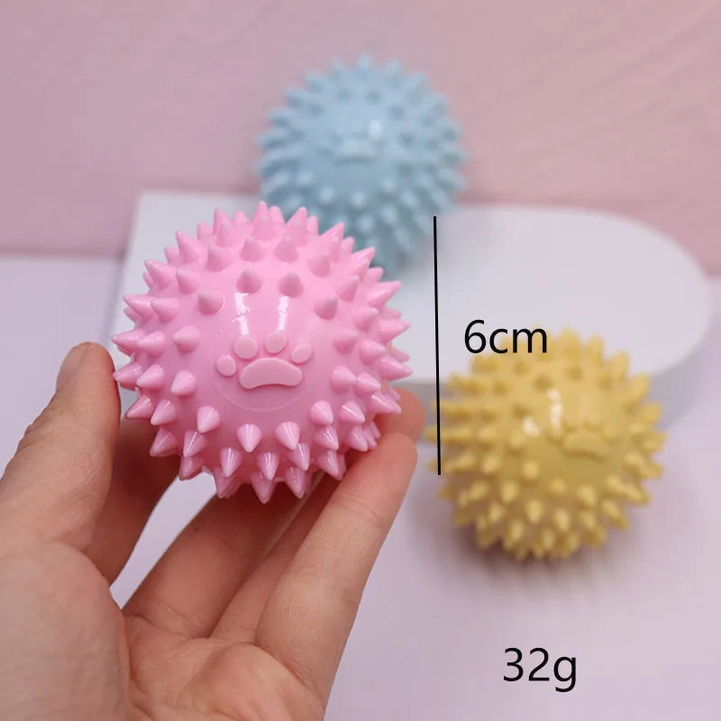 Dog Chewing Toy Interactive Rubber Ball | Indestructible Footprint Ball for Small & Large Dogs & Cats | Pet Tooth Cleaning & Accessories