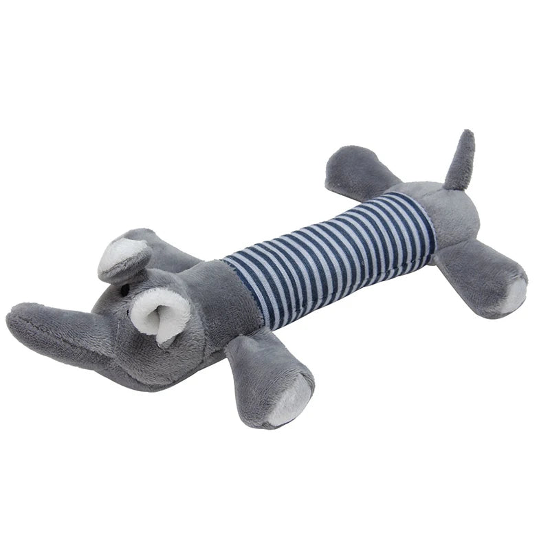 Plush Squeaky Dog Toy | Cute Animal Shapes Interactive Chew Toy for Small Dogs