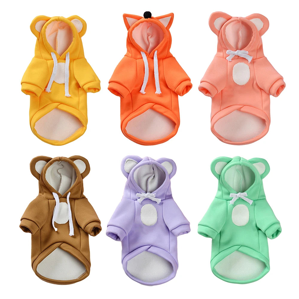 Warm Pet Sweater - Soft Cotton Dog Hoodie for Winter - Cat & Dog Clothes for Small, Medium, Large Pets Ditzy Petunia