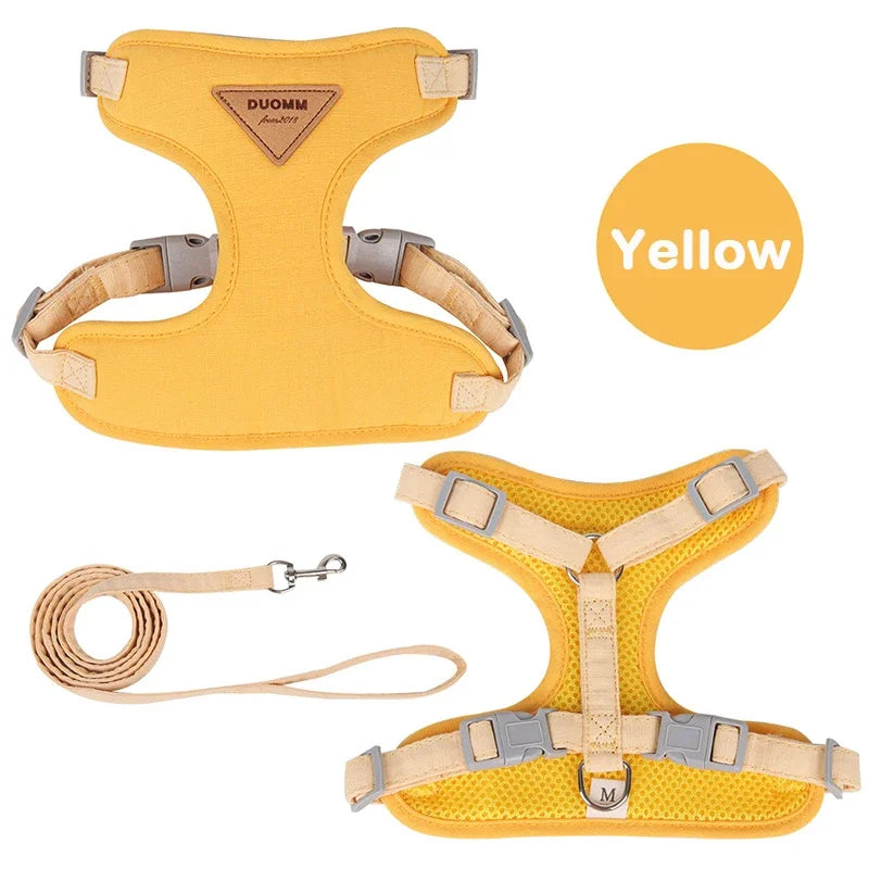 Breathable Puppy Harness Leash Set for Small Dogs & Cats - French Bulldog, Chihuahua, Poodle Pet Supplies Ditzy Petunia