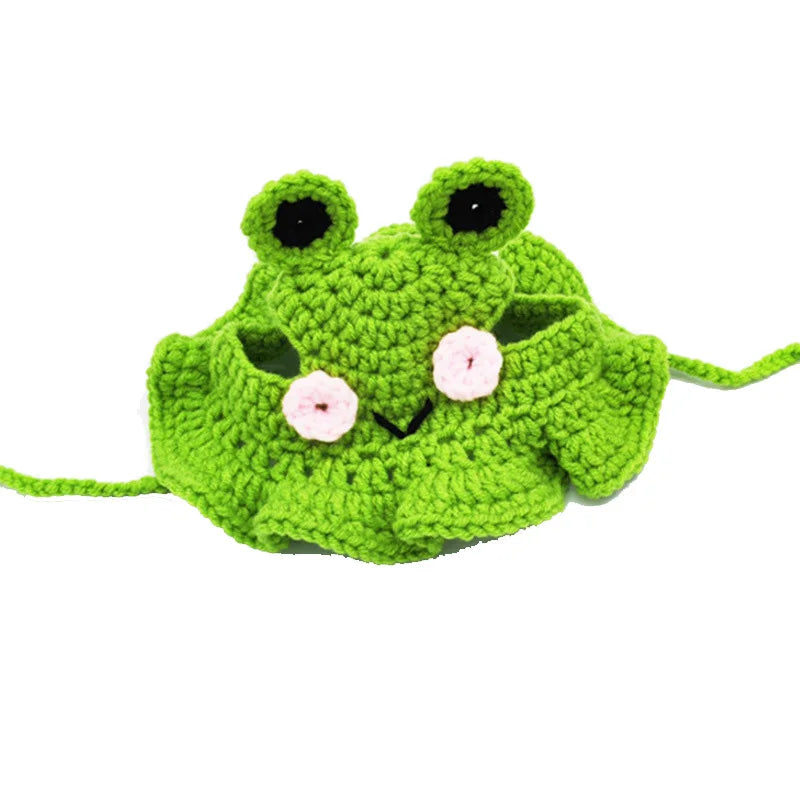 🎩 Knitted Pet Hat – Cute Elastic Beanie for Cats & Small Dogs