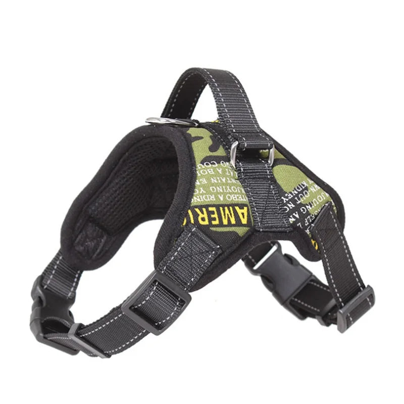 Reflective Quick Release Dog Vest Harness - Cotton & Nylon Adjustable Pet Harness Ditzy Petunia