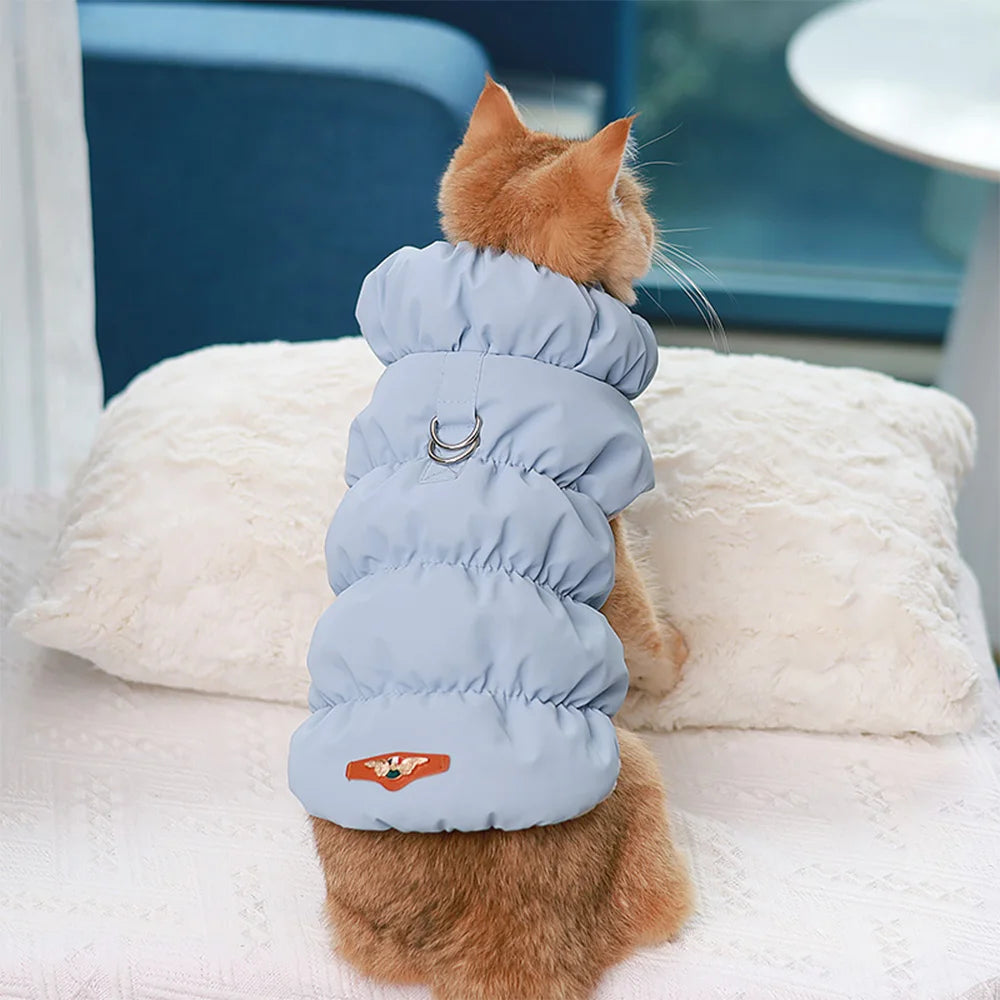 Soft Warm Dog Clothes Winter Padded Puppy Cat Coat Jacket for Small Medium Dogs | Chihuahua French Bulldog Poodle Vest Pet Outfitutfit Ditzy Petunia